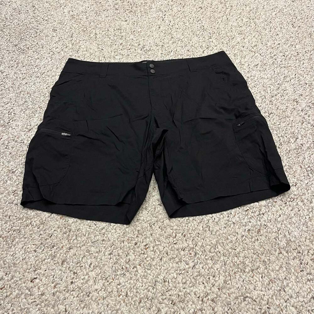 LL Bean Vista Trekking Shorts 18 Mid Rise Black Hiking Outdoor Trail Casual